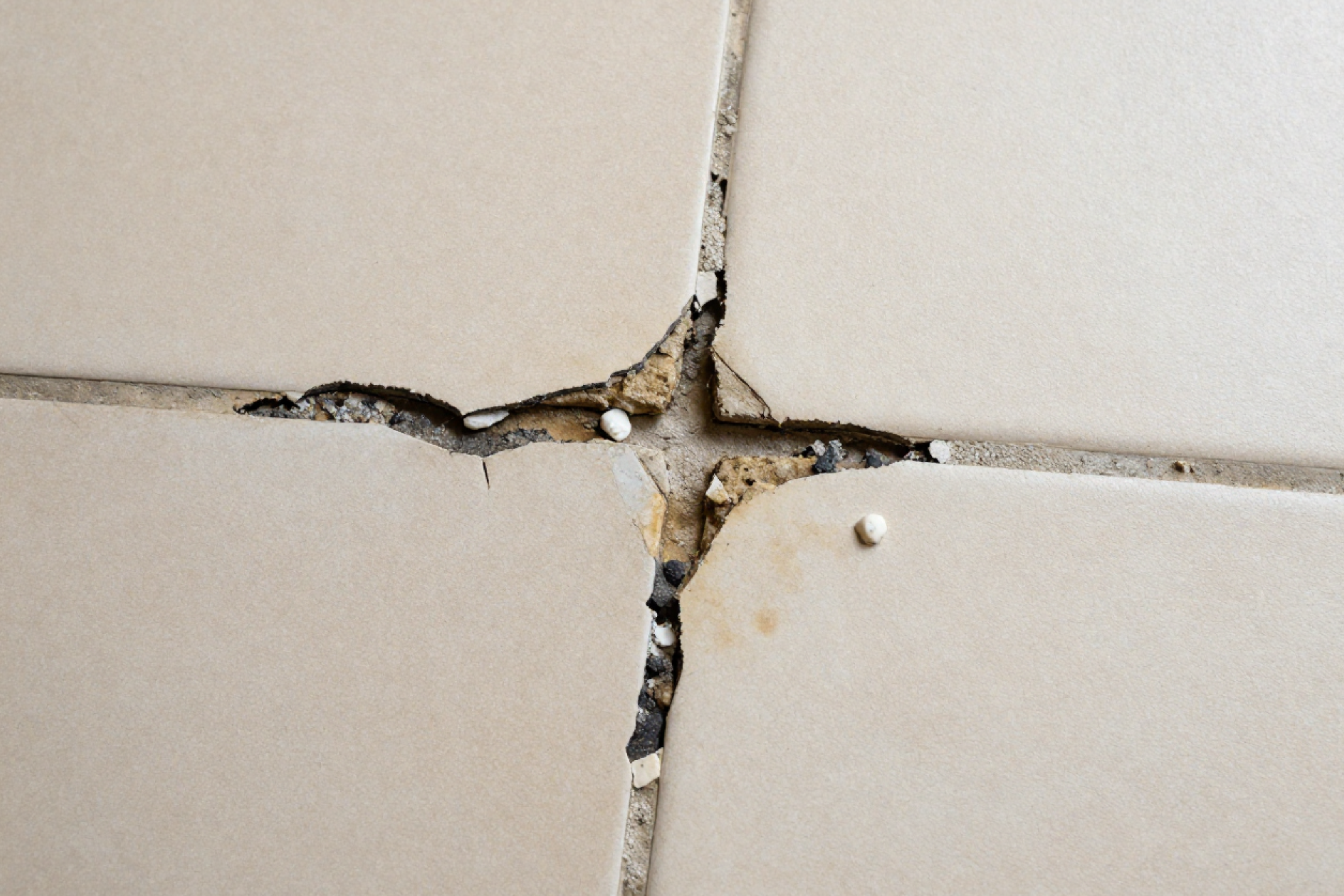 Grout cracking and deterioration