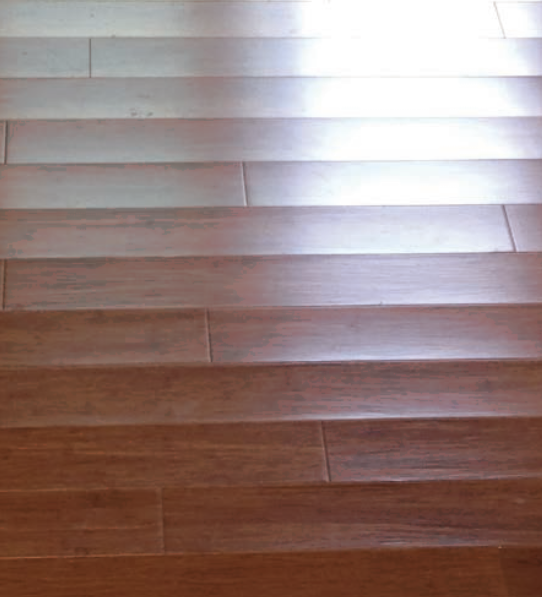 Cupped hardwood floor boards